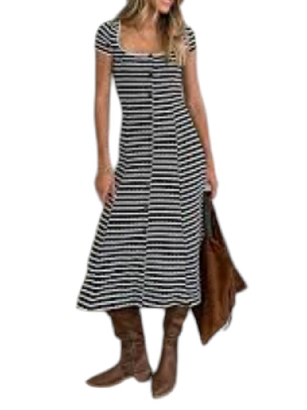 Stitch + Feather NWT Striped Midi Dress I Size: S